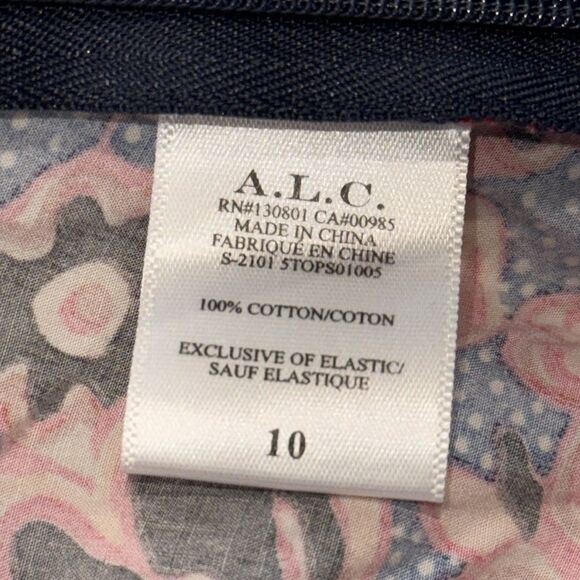 NWT ALC Chandler Sweetheart Top Navy/ Chestnut Size 10 - Picture 13 of 15